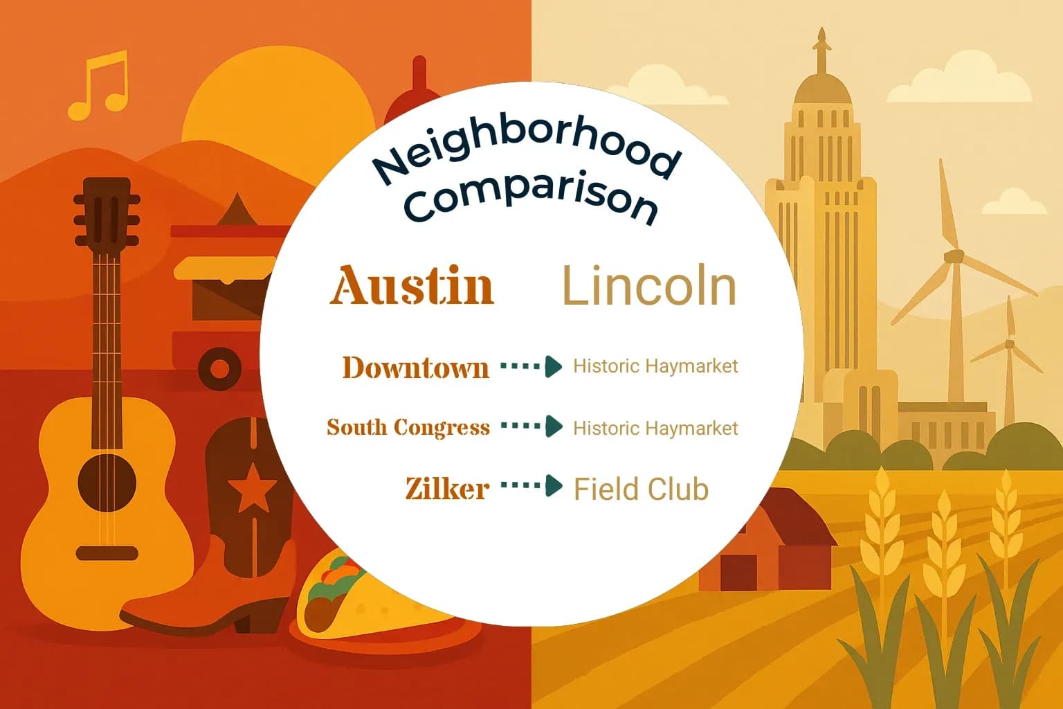 Austin vs Lincoln Neighborhood Comparison