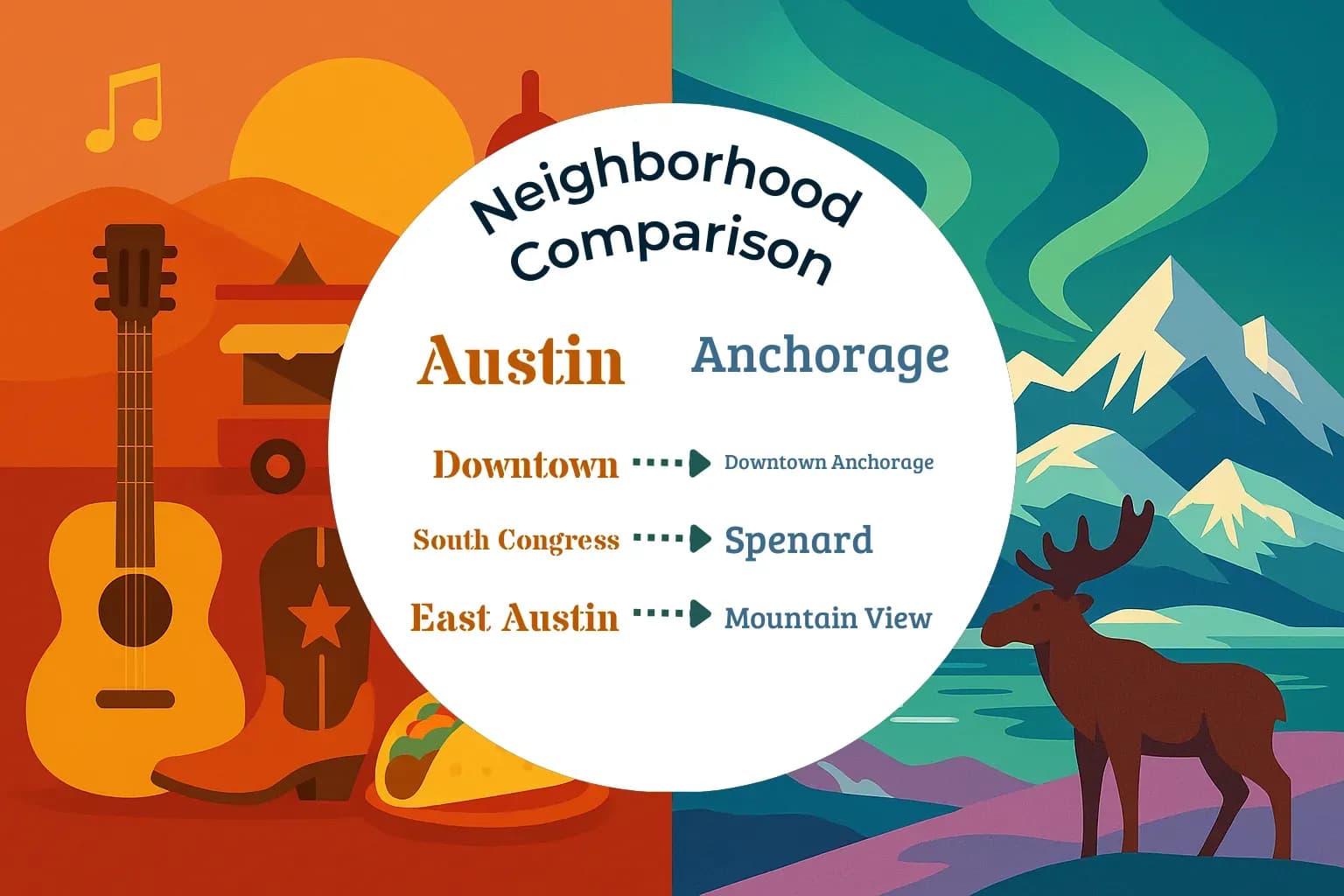Austin vs Anchorage Neighborhood Comparison
