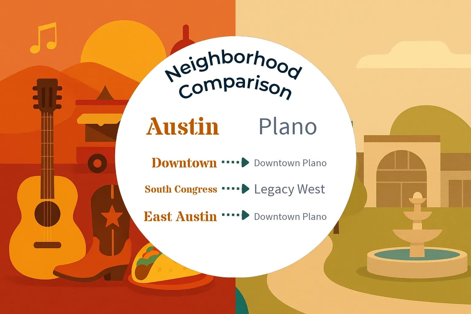 Austin vs Plano Neighborhood Comparison