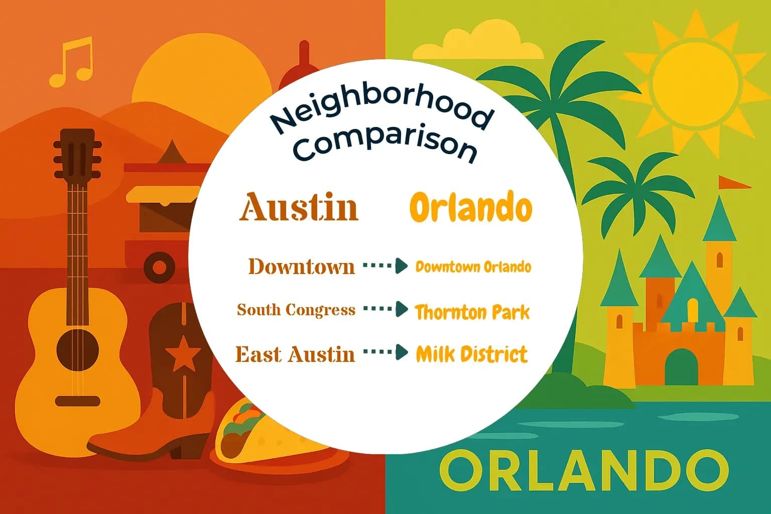 Austin vs Orlando Neighborhood Comparison