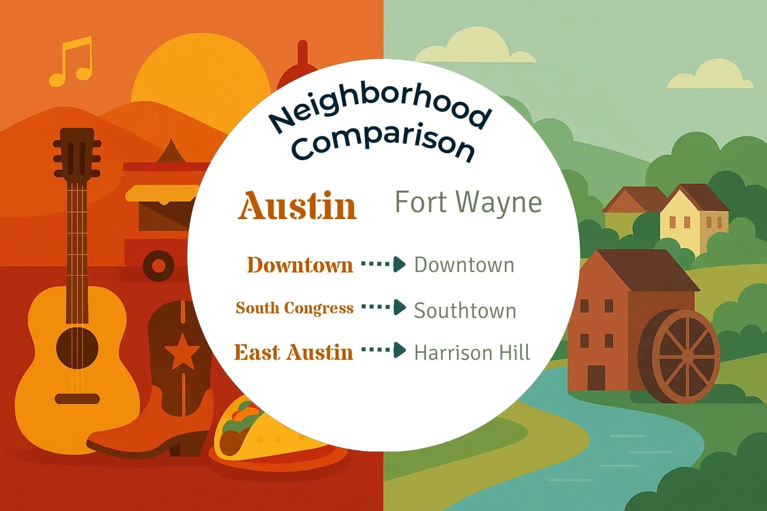Austin vs Fort Wayne Neighborhood Comparison