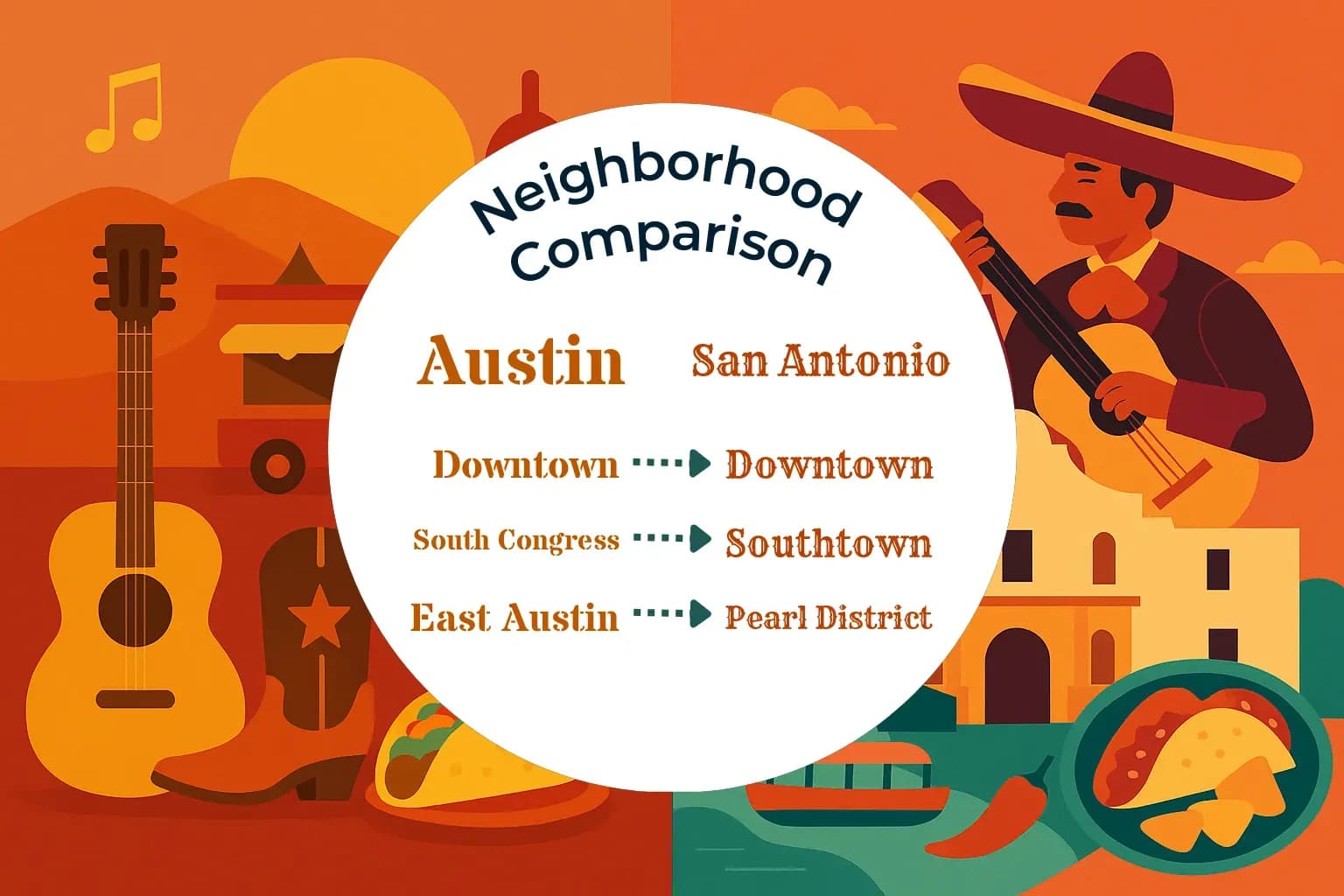 Austin vs San Antonio Neighborhood Comparison