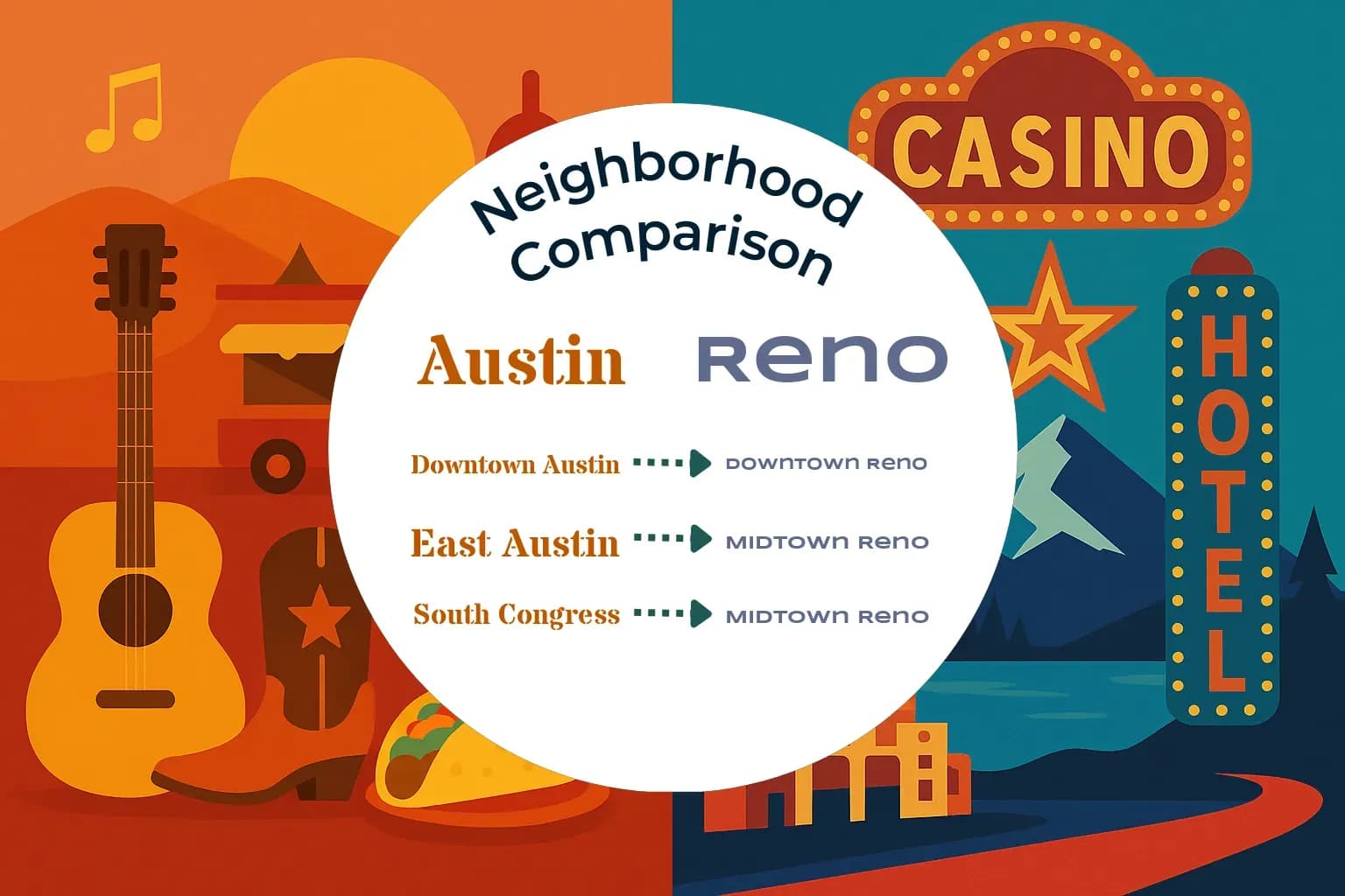 Austin vs Reno Neighborhood Comparison