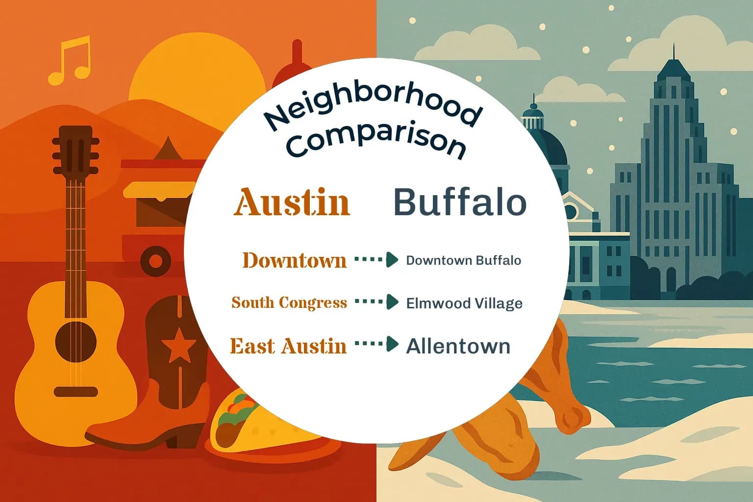Austin vs Buffalo Neighborhood Comparison