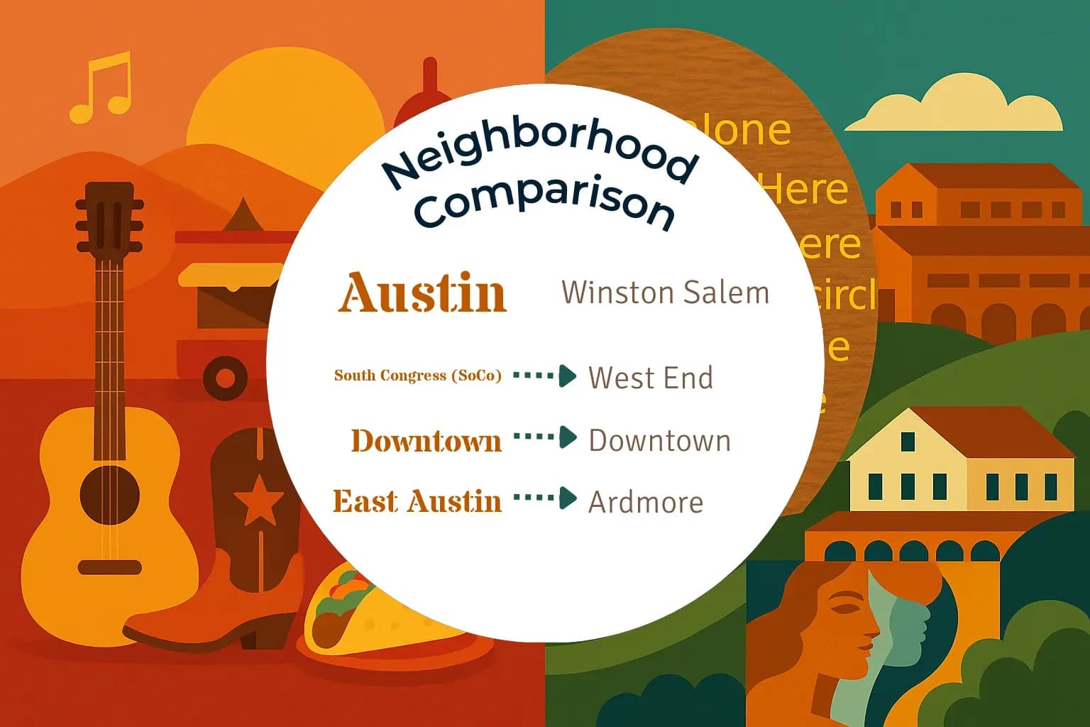 Austin vs Winston Salem Neighborhood Comparison