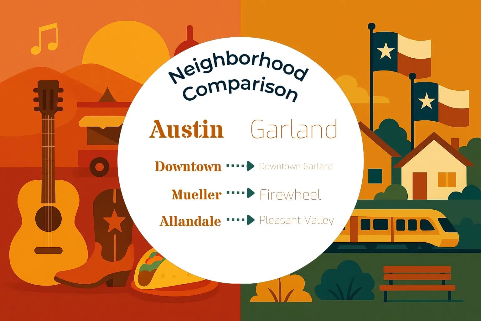 Austin vs Garland Neighborhood Comparison