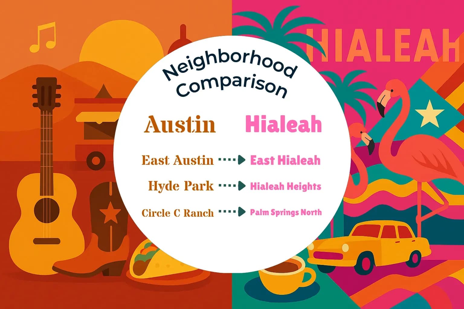 Austin vs Hialeah Neighborhood Comparison