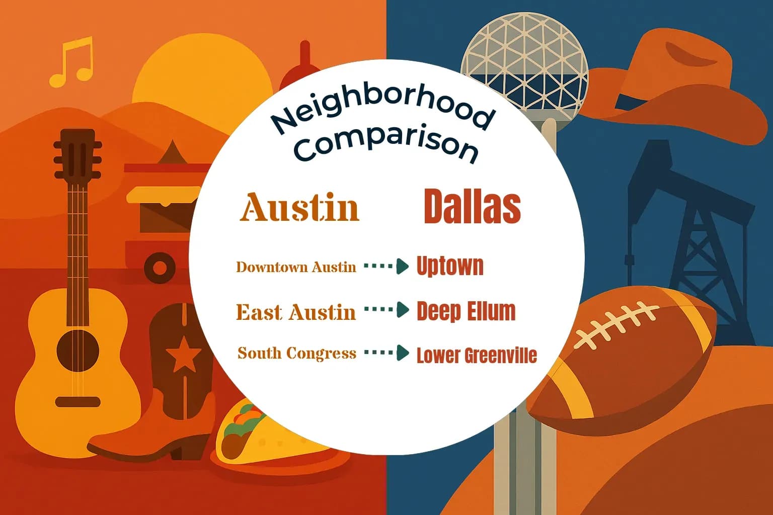 Austin vs Dallas Neighborhood Comparison