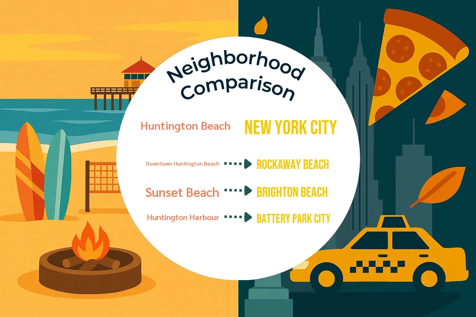 Huntington Beach vs New York City Neighborhood Comparison