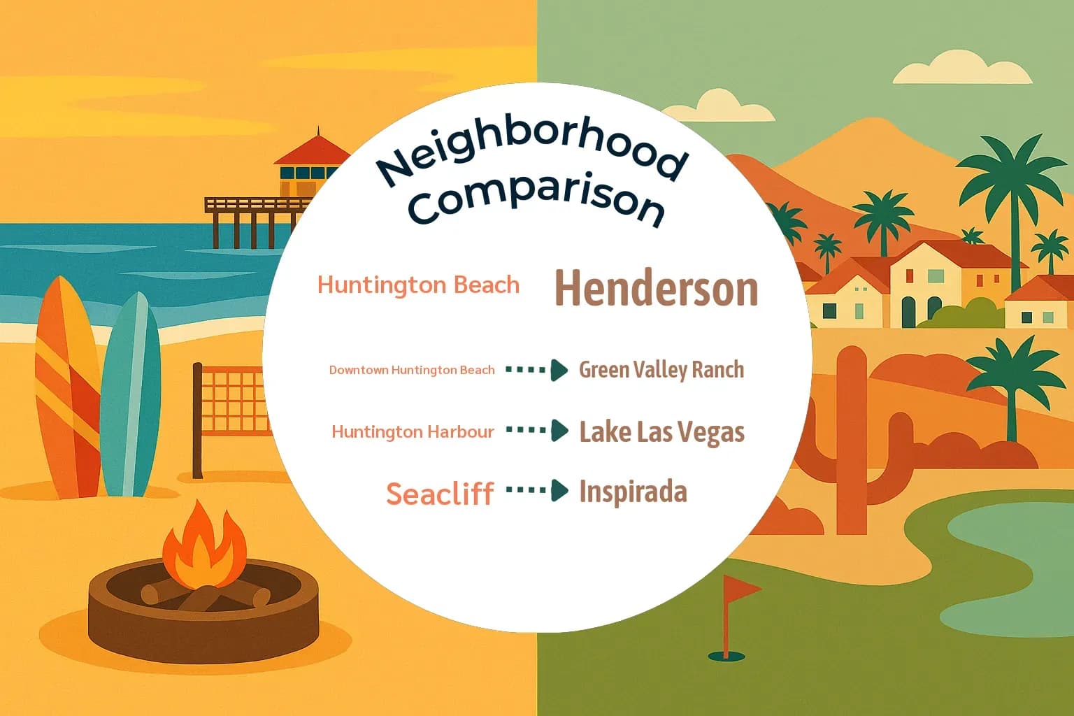 Huntington Beach vs Henderson Neighborhood Comparison
