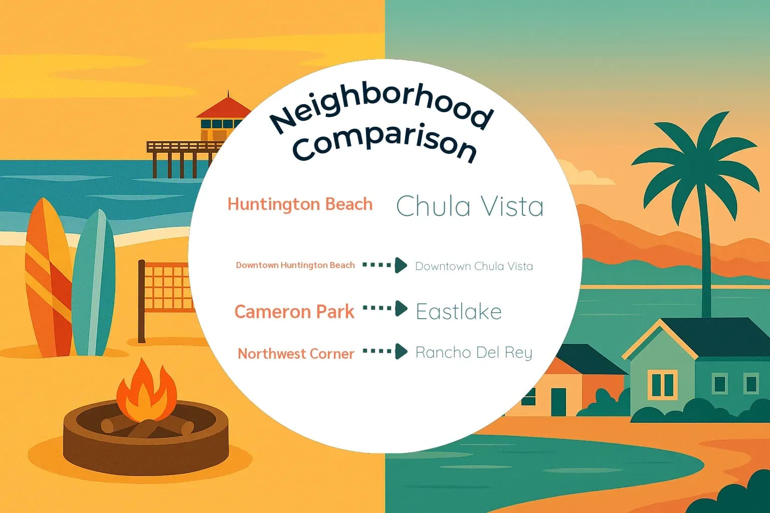 Huntington Beach vs Chula Vista Neighborhood Comparison