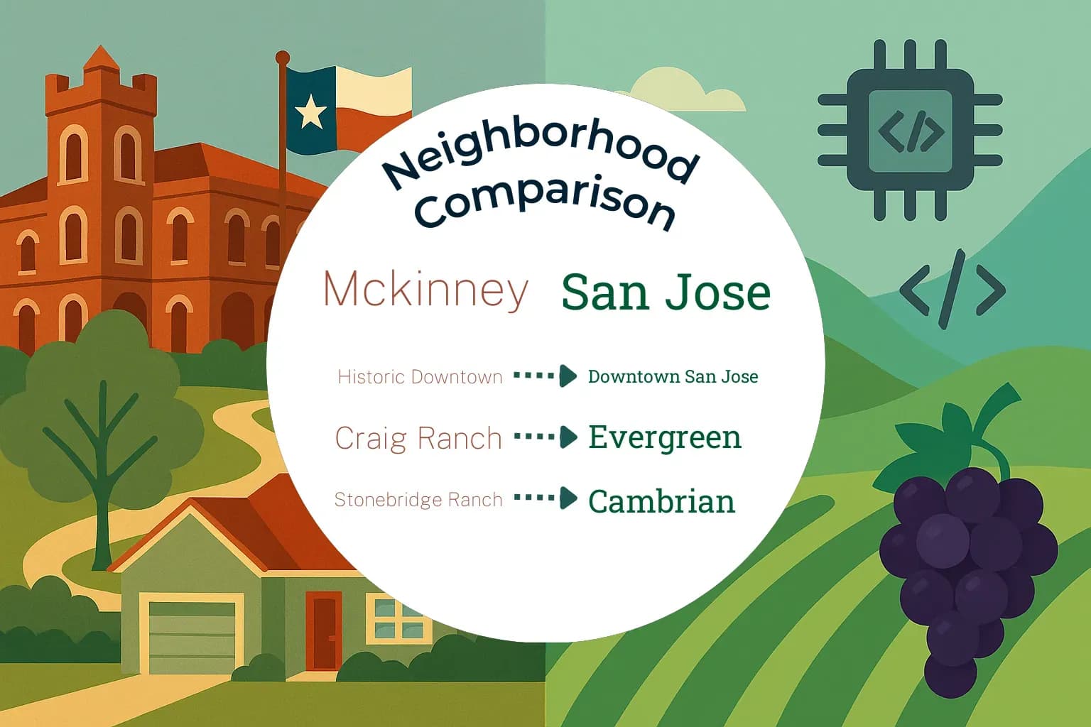 Mckinney vs San Jose Neighborhood Comparison