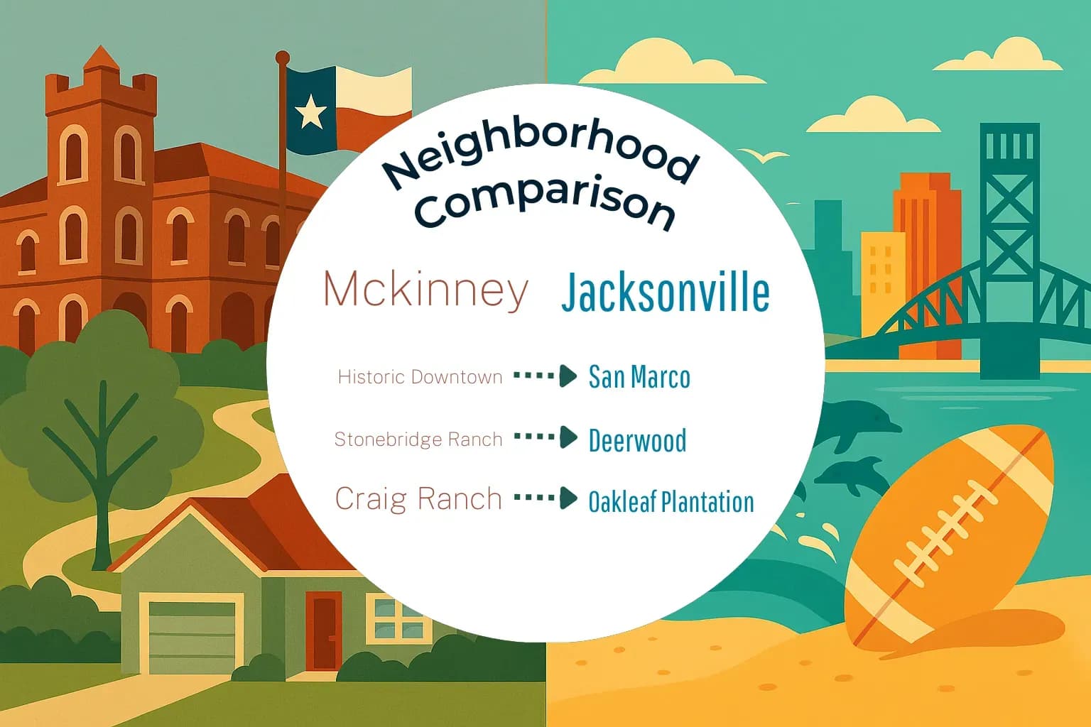 Mckinney vs Jacksonville Neighborhood Comparison