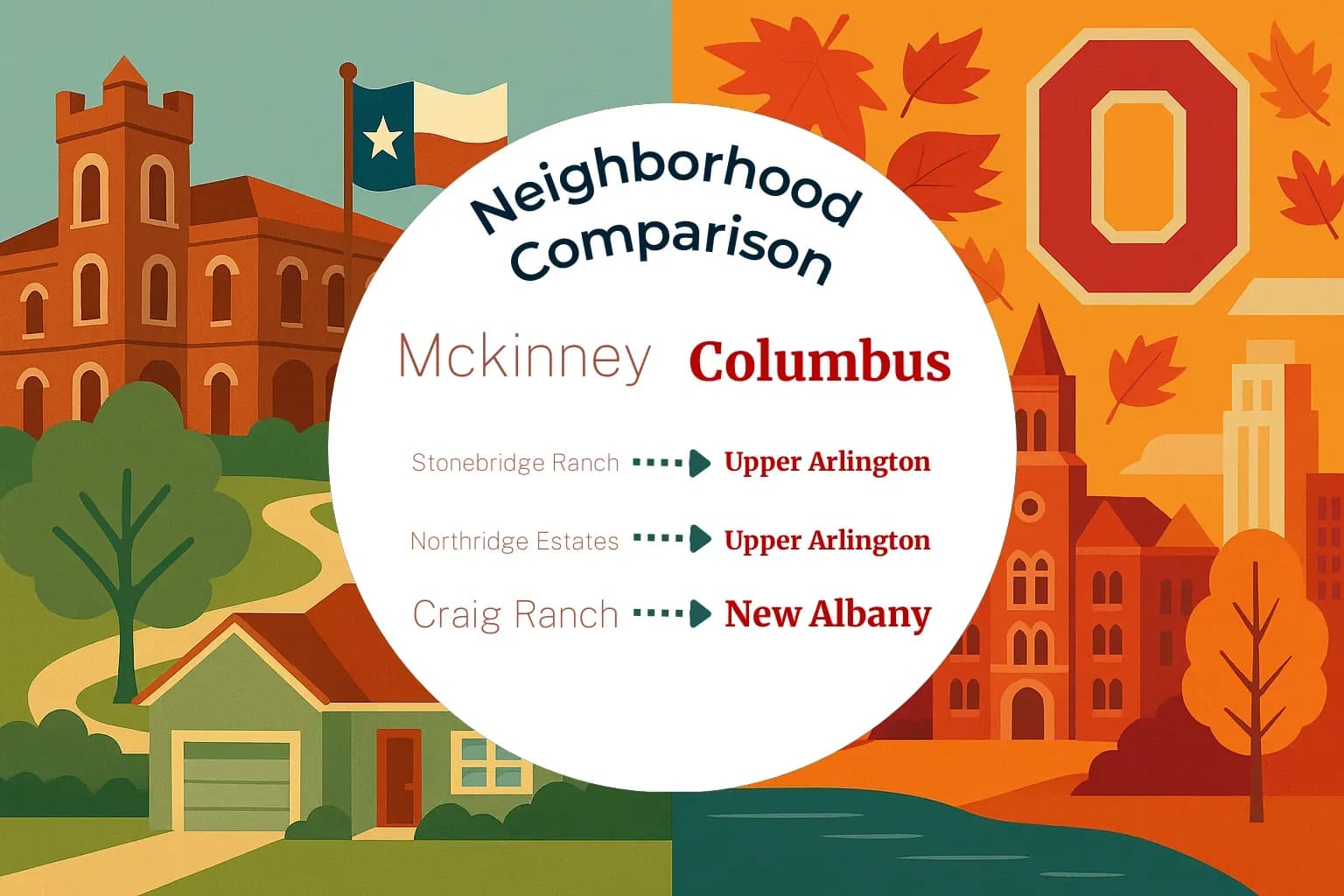Mckinney vs Columbus Neighborhood Comparison