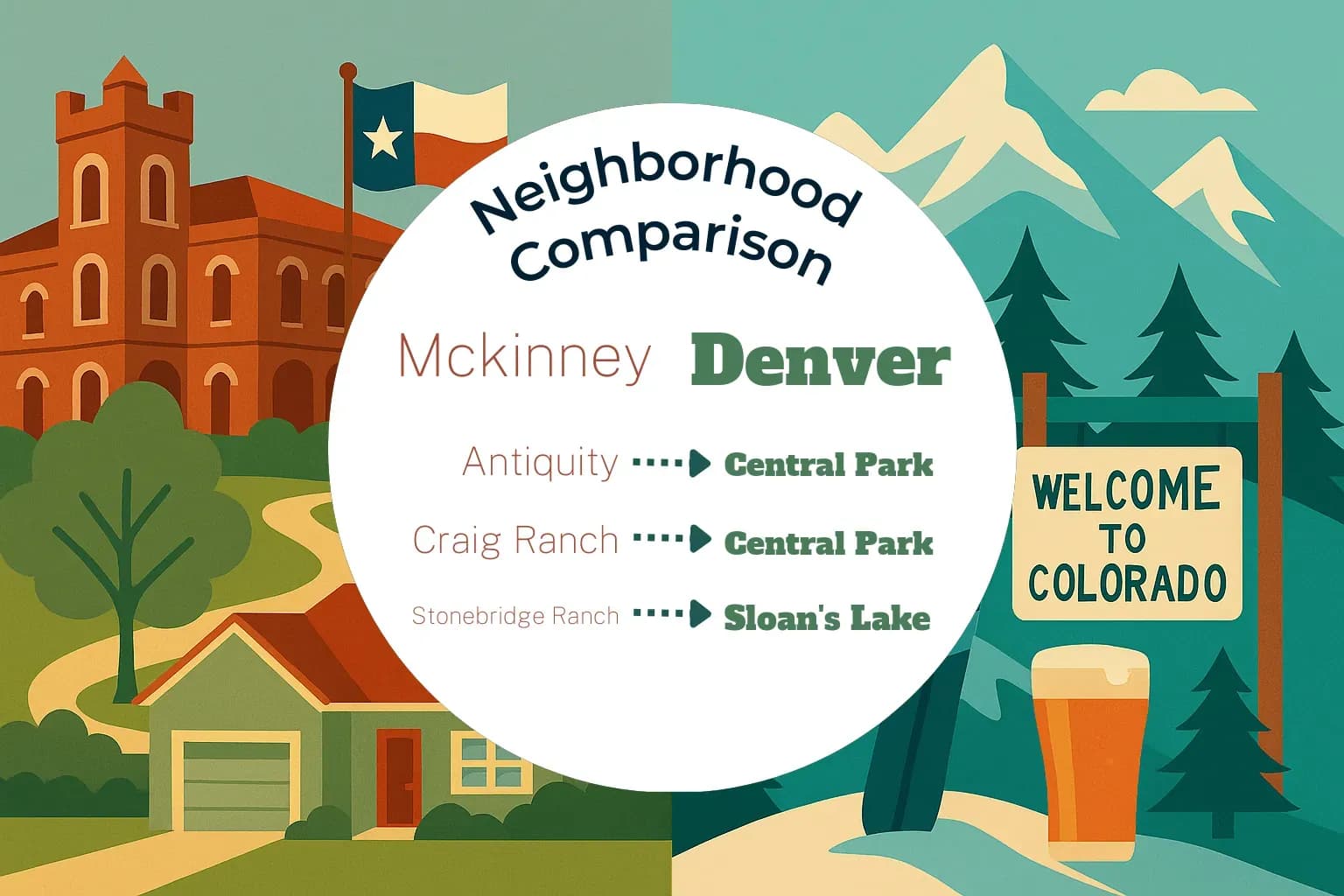 Mckinney vs Denver Neighborhood Comparison