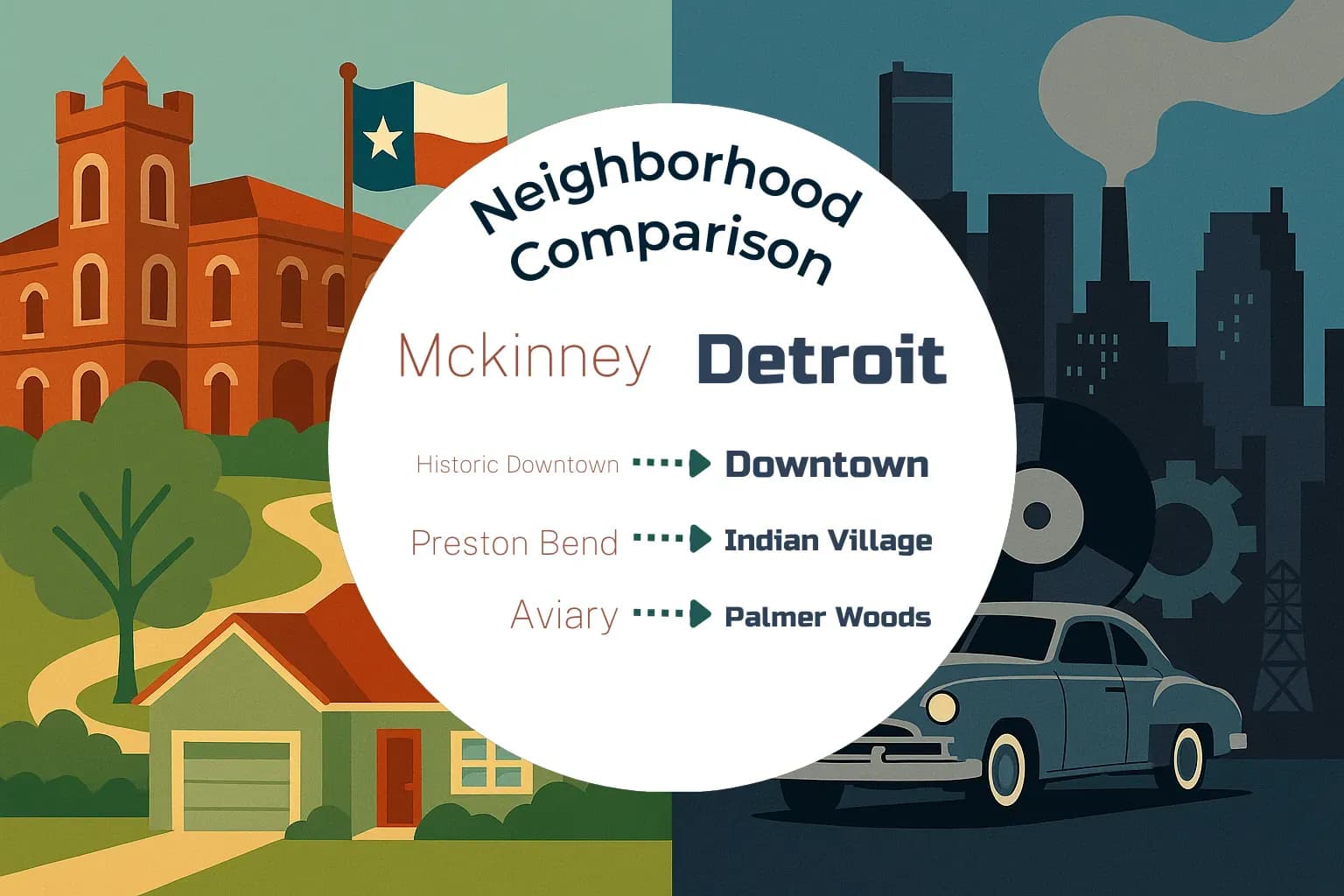 Mckinney vs Detroit Neighborhood Comparison