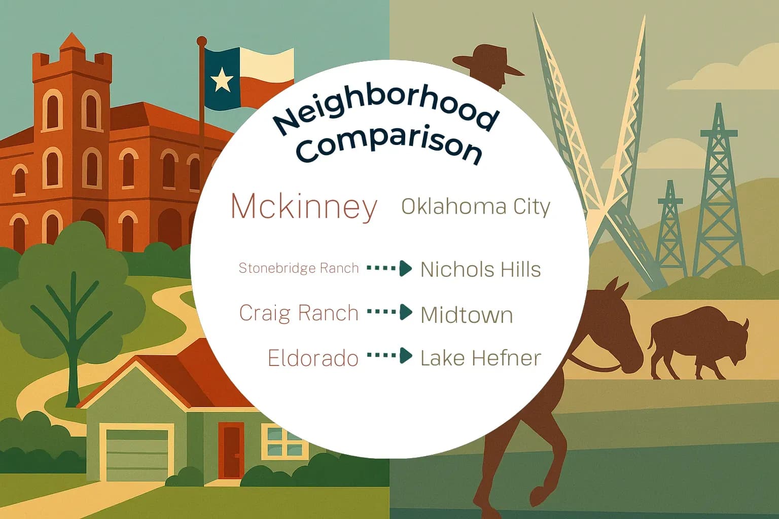 Mckinney vs Oklahoma City Neighborhood Comparison