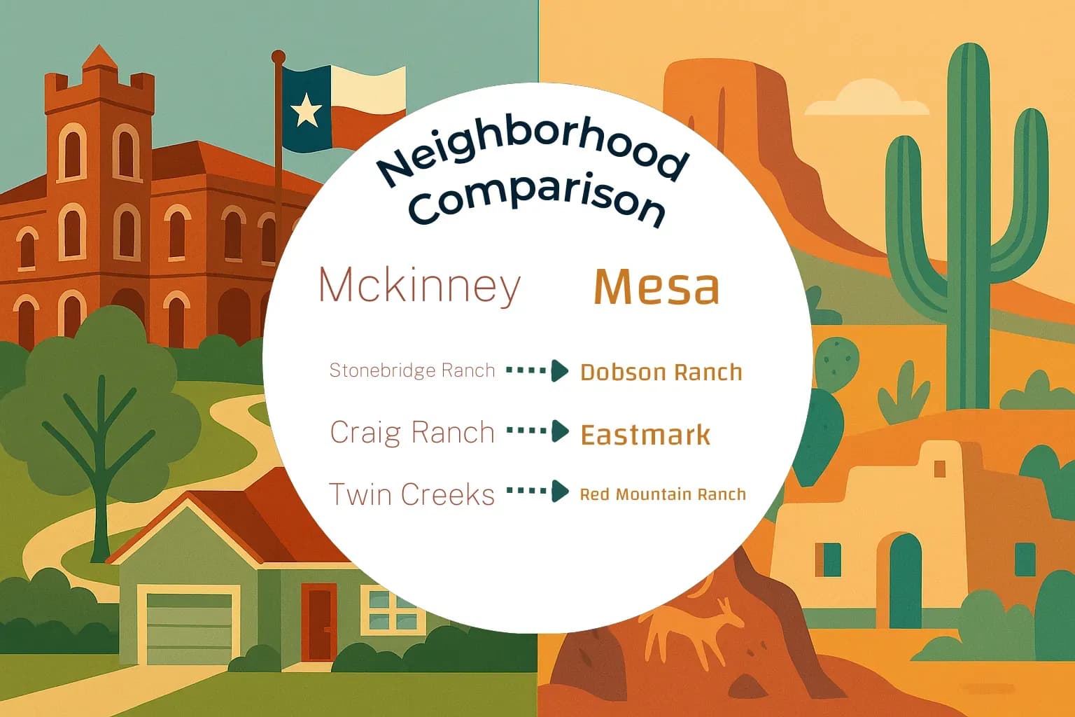 Mckinney vs Mesa Neighborhood Comparison