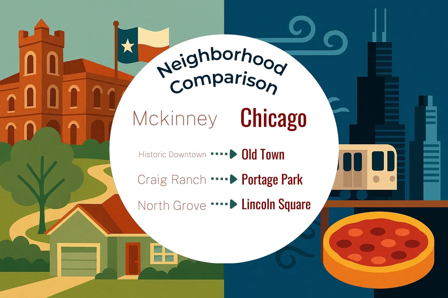 Mckinney vs Chicago Neighborhood Comparison