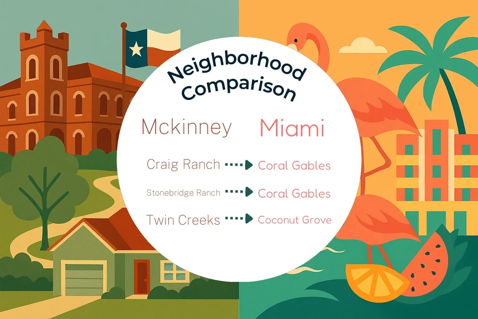 Mckinney vs Miami Neighborhood Comparison