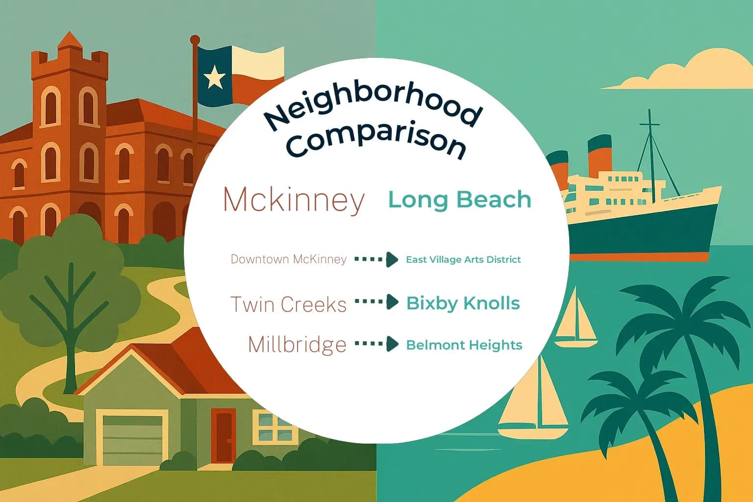 Mckinney vs Long Beach Neighborhood Comparison