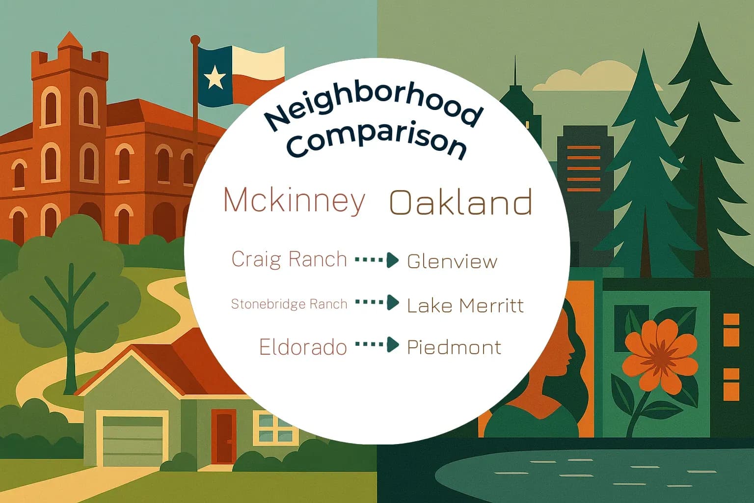 Mckinney vs Oakland Neighborhood Comparison