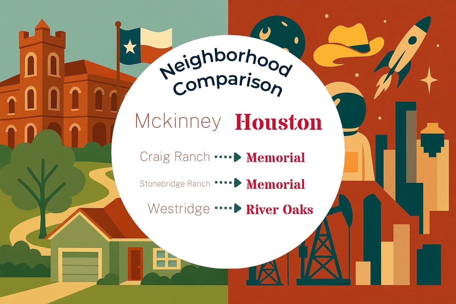 Mckinney vs Houston Neighborhood Comparison