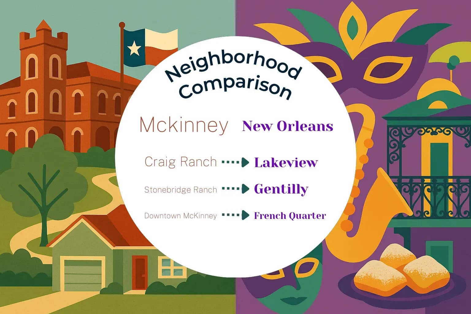 Mckinney vs New Orleans Neighborhood Comparison