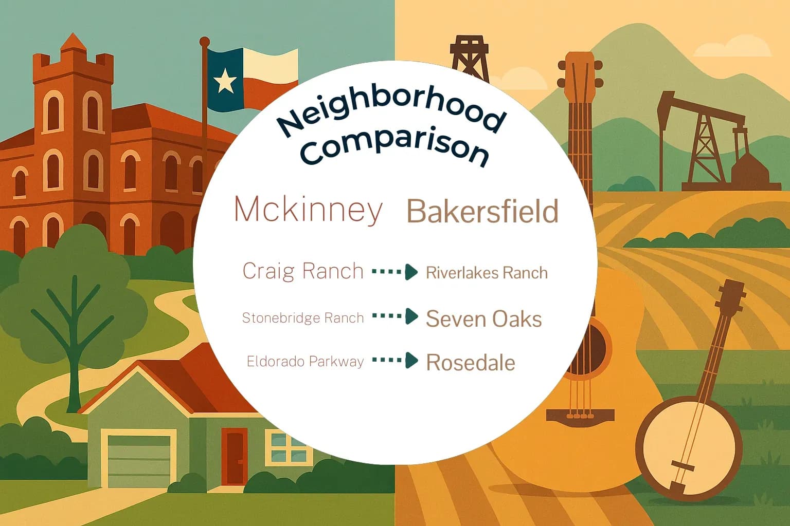 Mckinney vs Bakersfield Neighborhood Comparison