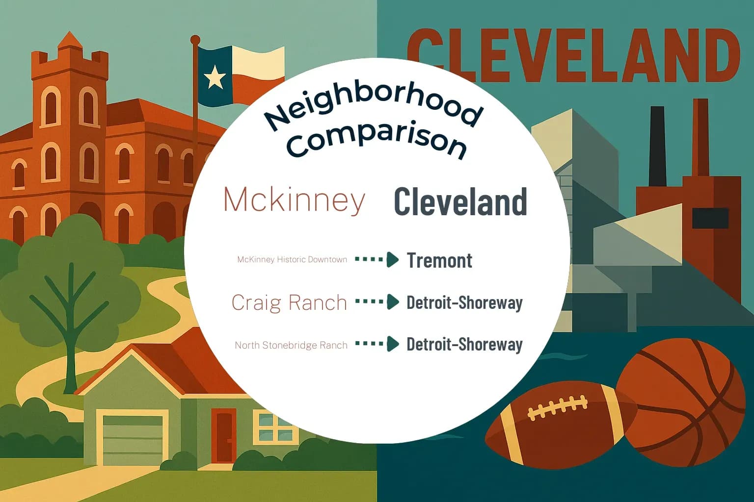 Mckinney vs Cleveland Neighborhood Comparison