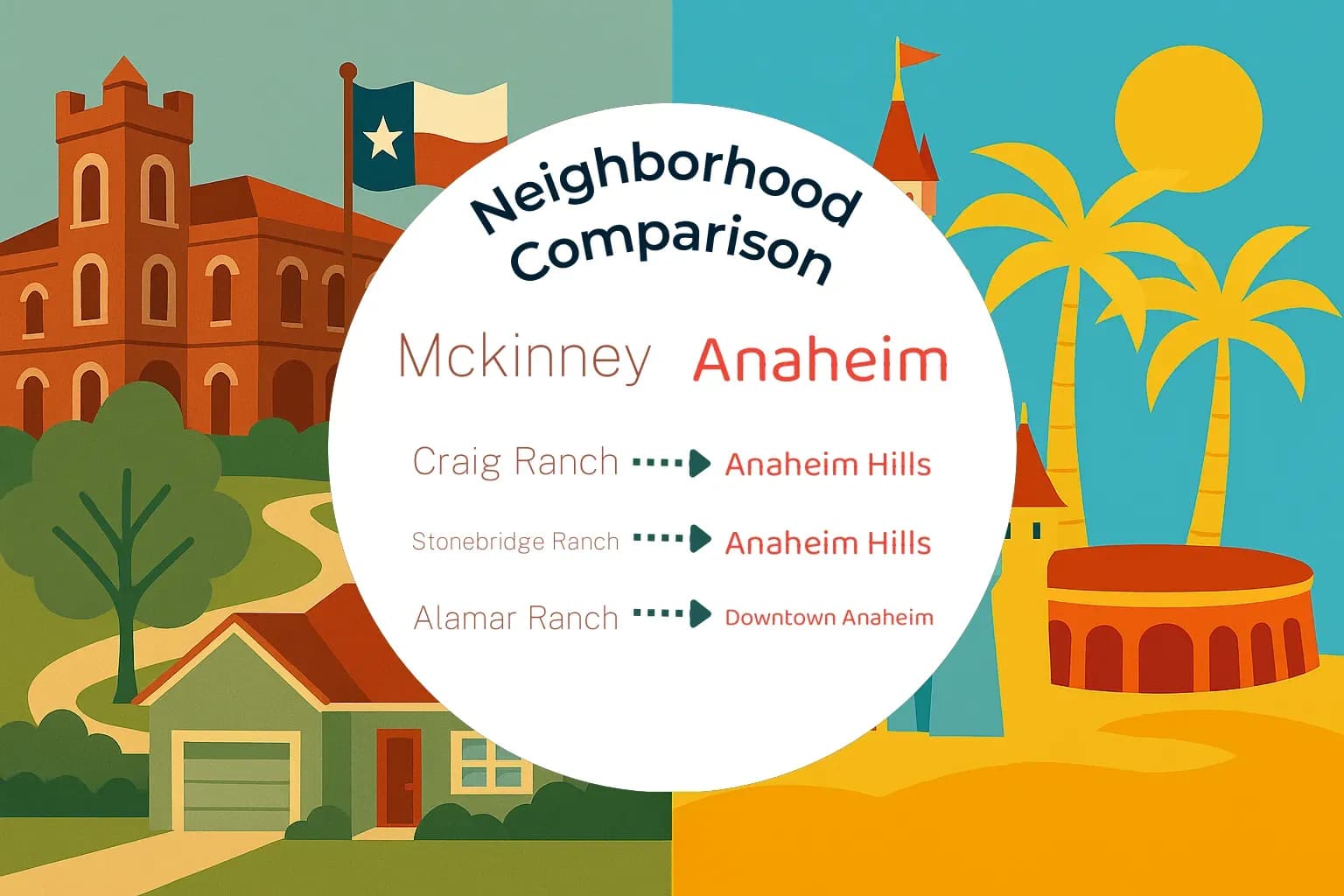 Mckinney vs Anaheim Neighborhood Comparison