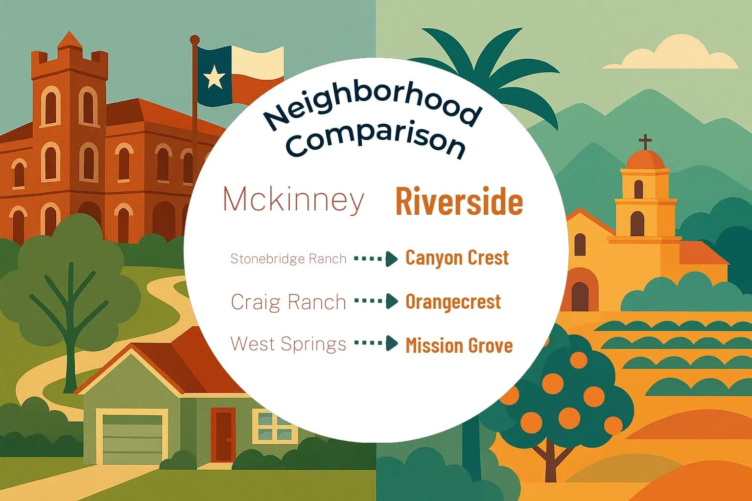 Mckinney vs Riverside Neighborhood Comparison