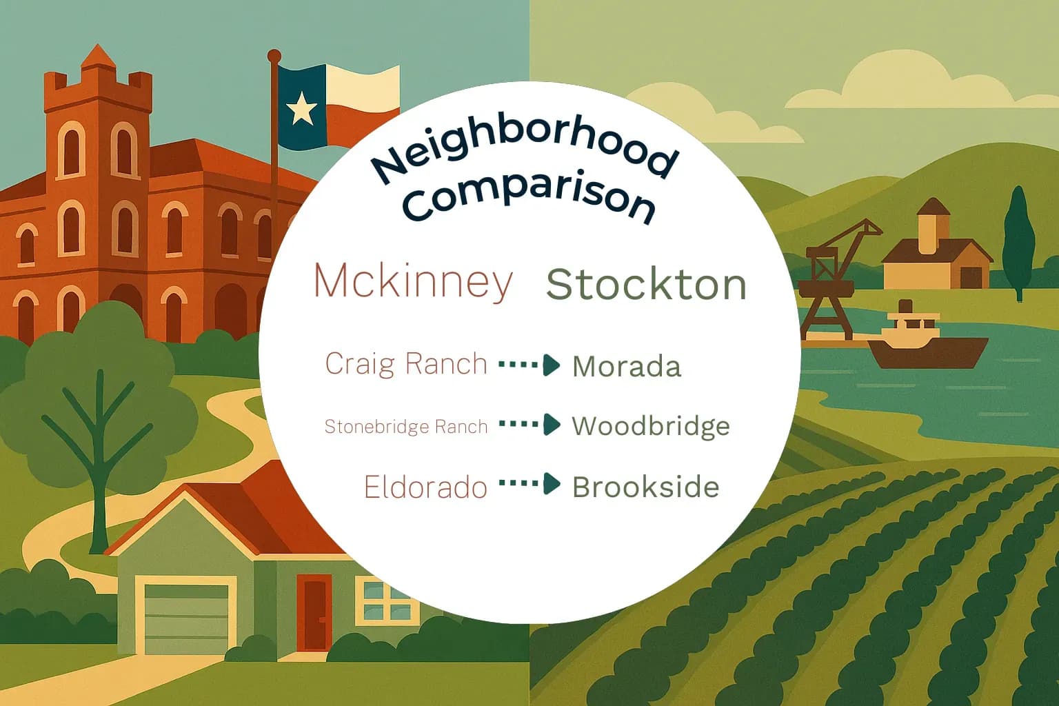 Mckinney vs Stockton Neighborhood Comparison