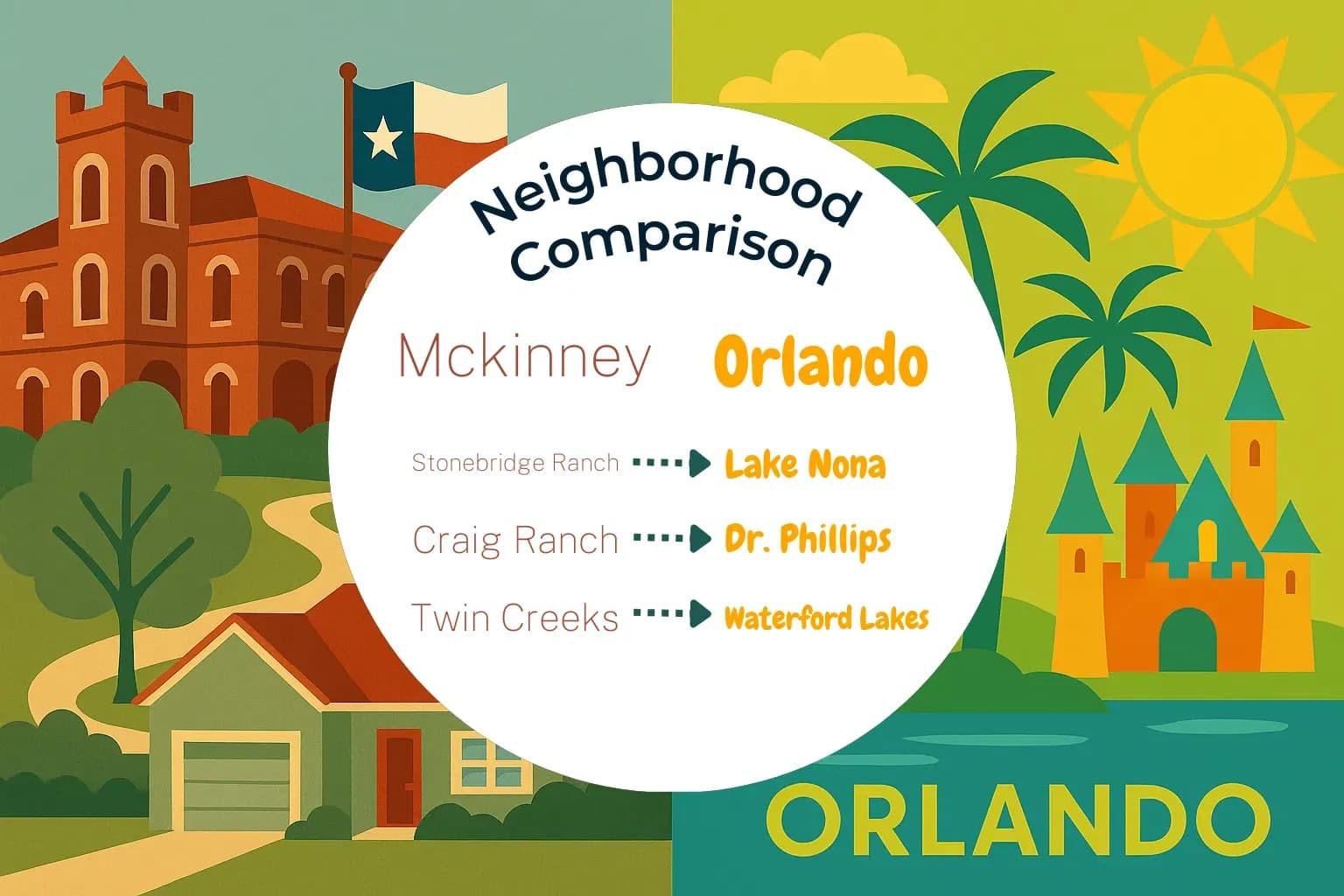 Mckinney vs Orlando Neighborhood Comparison