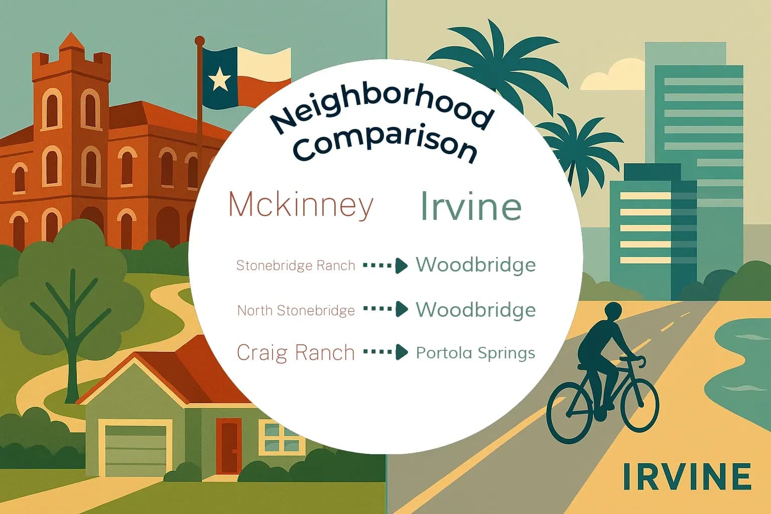 Mckinney vs Irvine Neighborhood Comparison