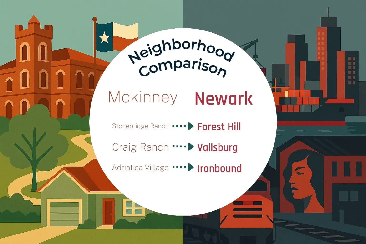 Mckinney vs Newark Neighborhood Comparison