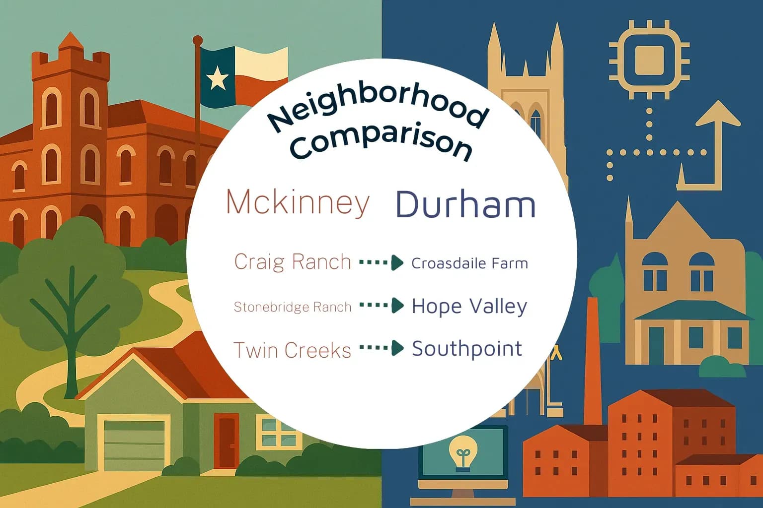 Mckinney vs Durham Neighborhood Comparison