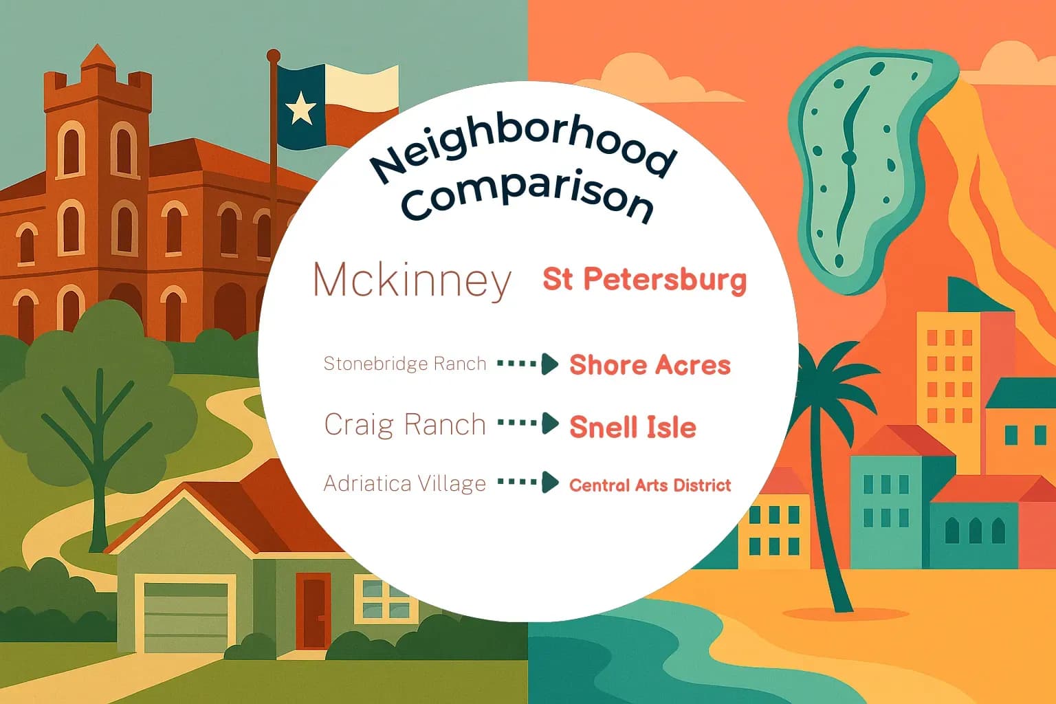 Mckinney vs St. Petersburg Neighborhood Comparison