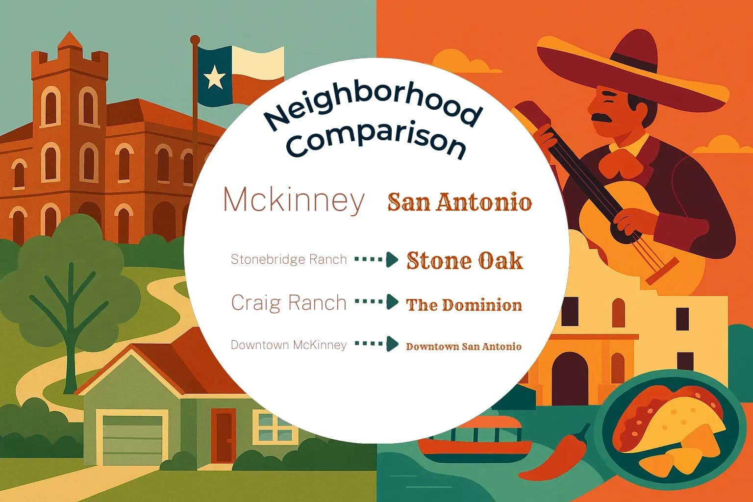 Mckinney vs San Antonio Neighborhood Comparison