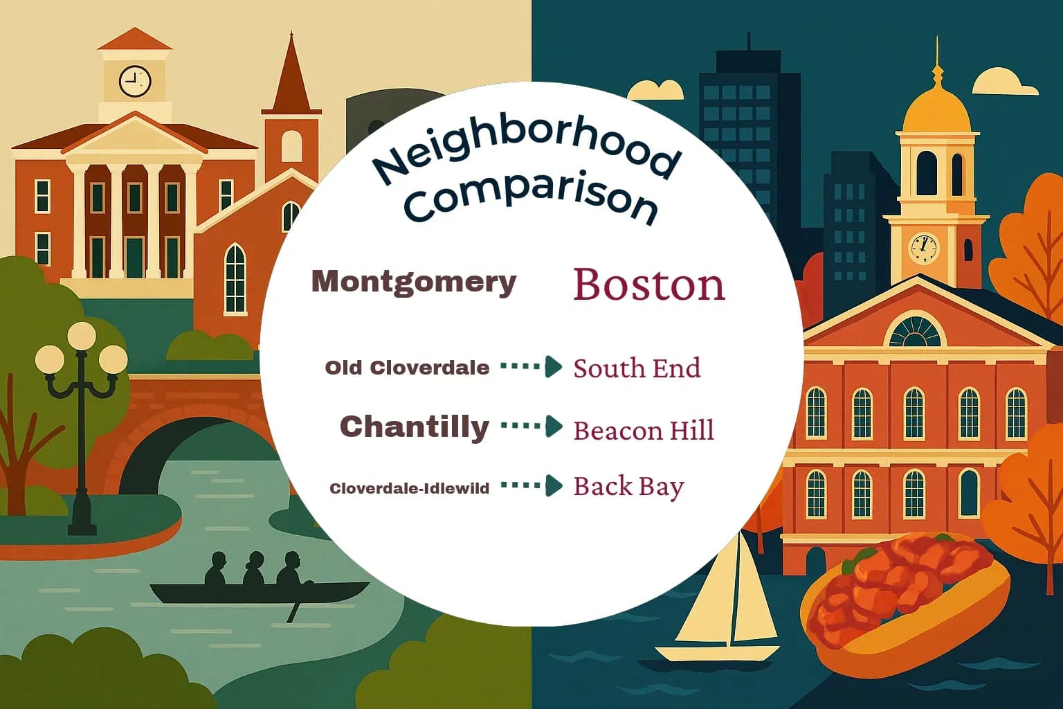 Montgomery vs Boston Neighborhood Comparison