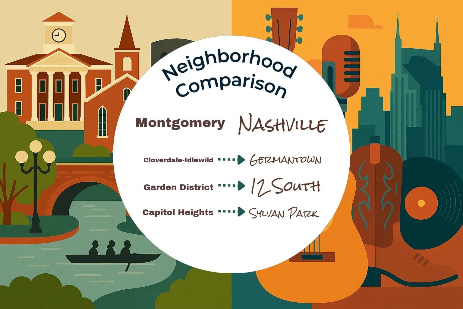 Montgomery vs Nashville Neighborhood Comparison