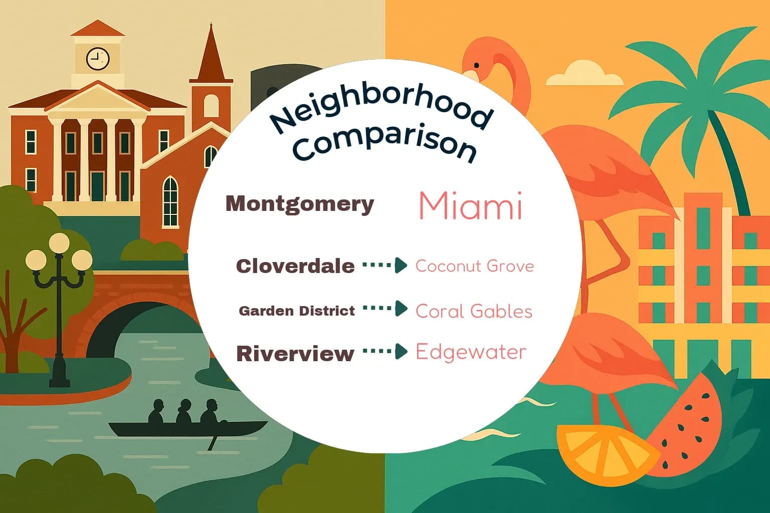Montgomery vs Miami Neighborhood Comparison