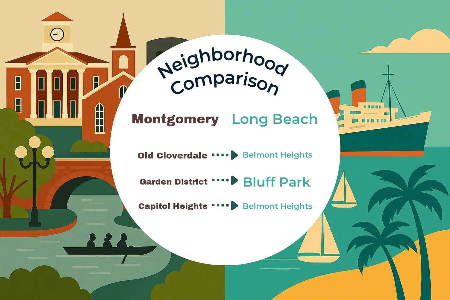 Montgomery vs Long Beach Neighborhood Comparison
