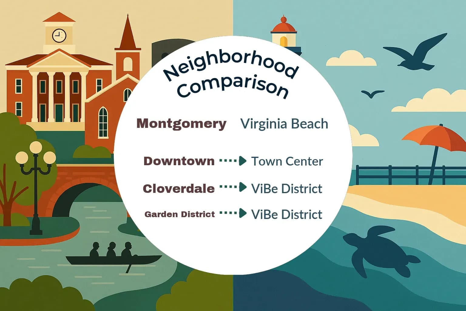 Montgomery vs Virginia Beach Neighborhood Comparison
