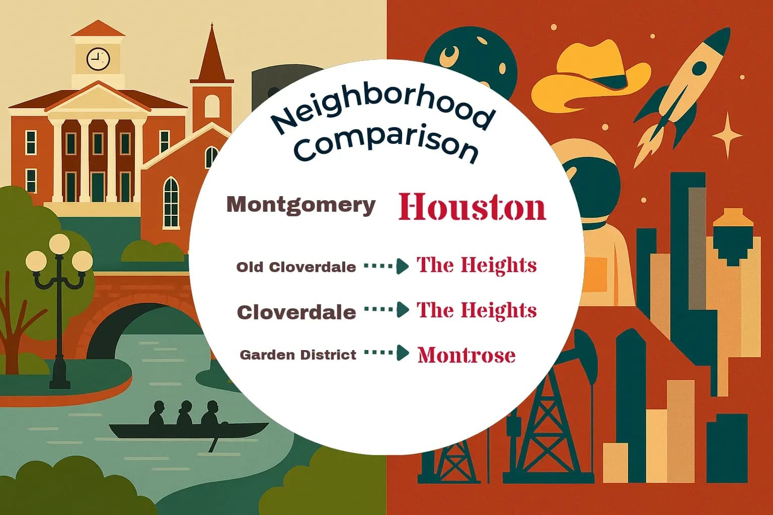 Montgomery vs Houston Neighborhood Comparison