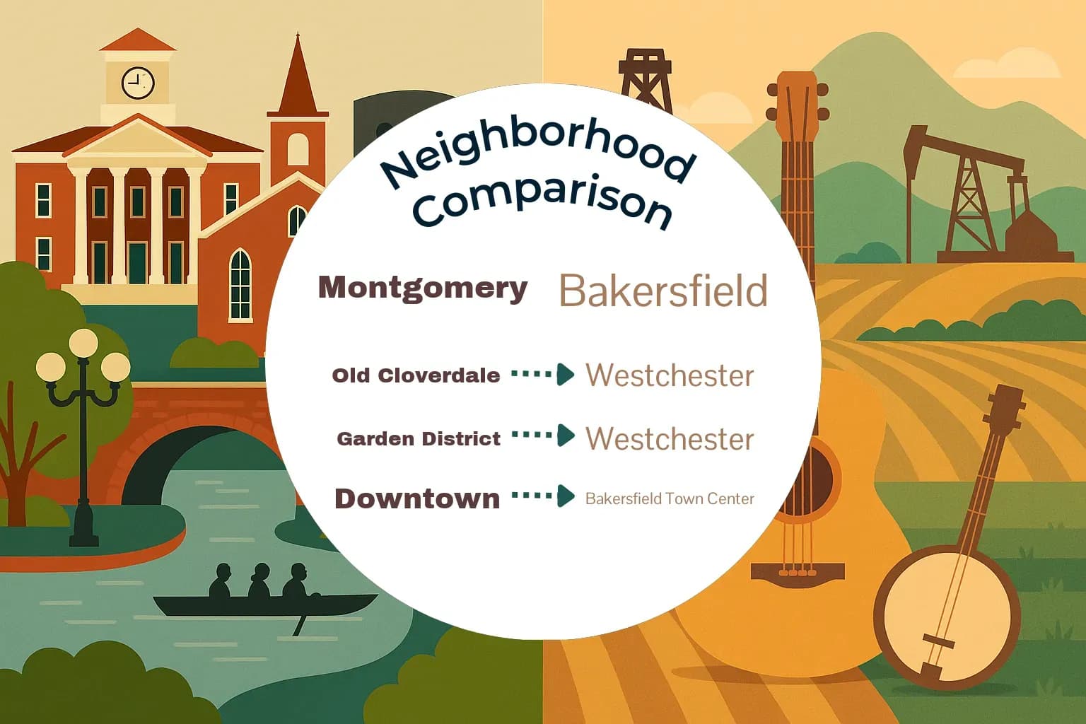 Montgomery vs Bakersfield Neighborhood Comparison