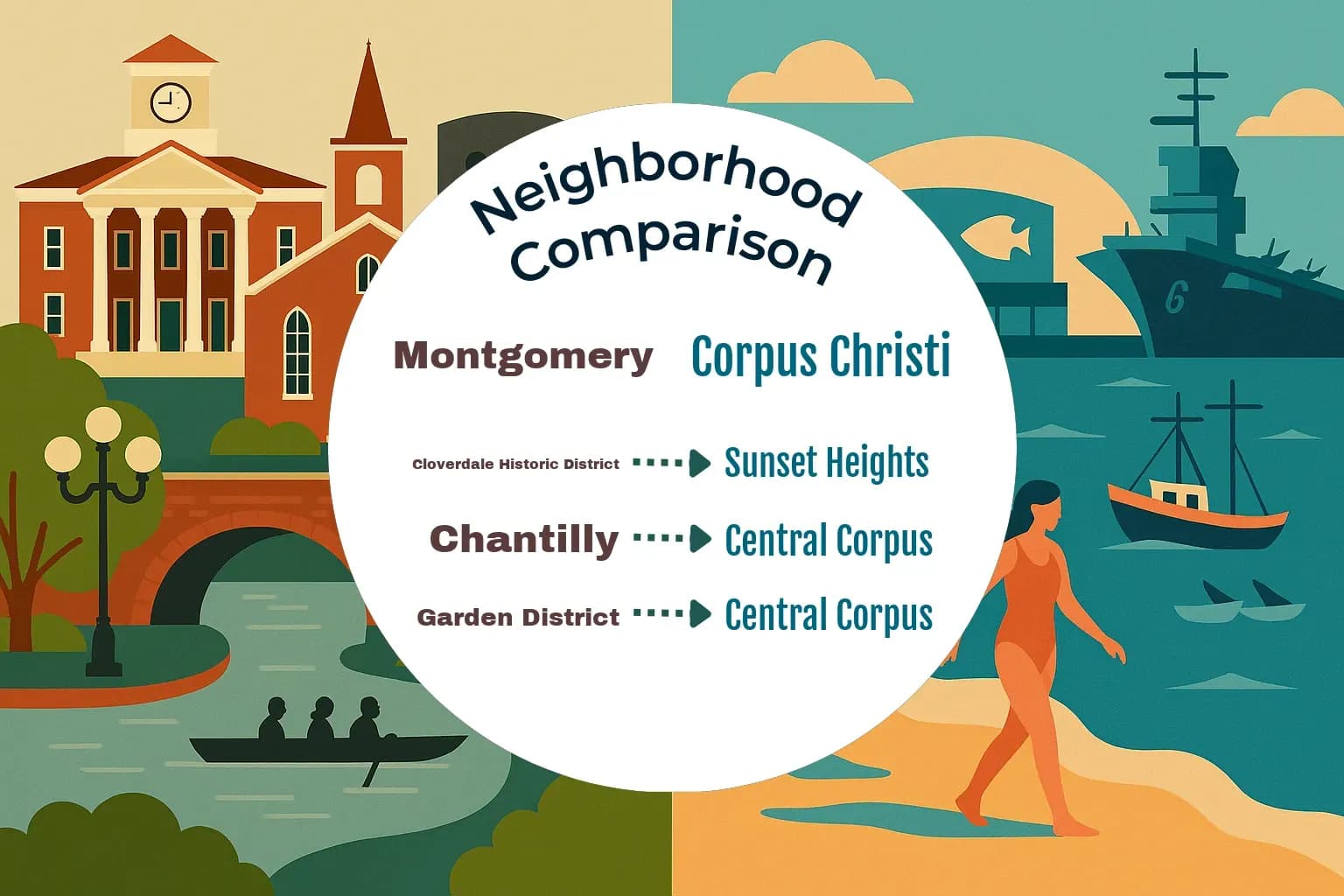 Montgomery vs Corpus Christi Neighborhood Comparison