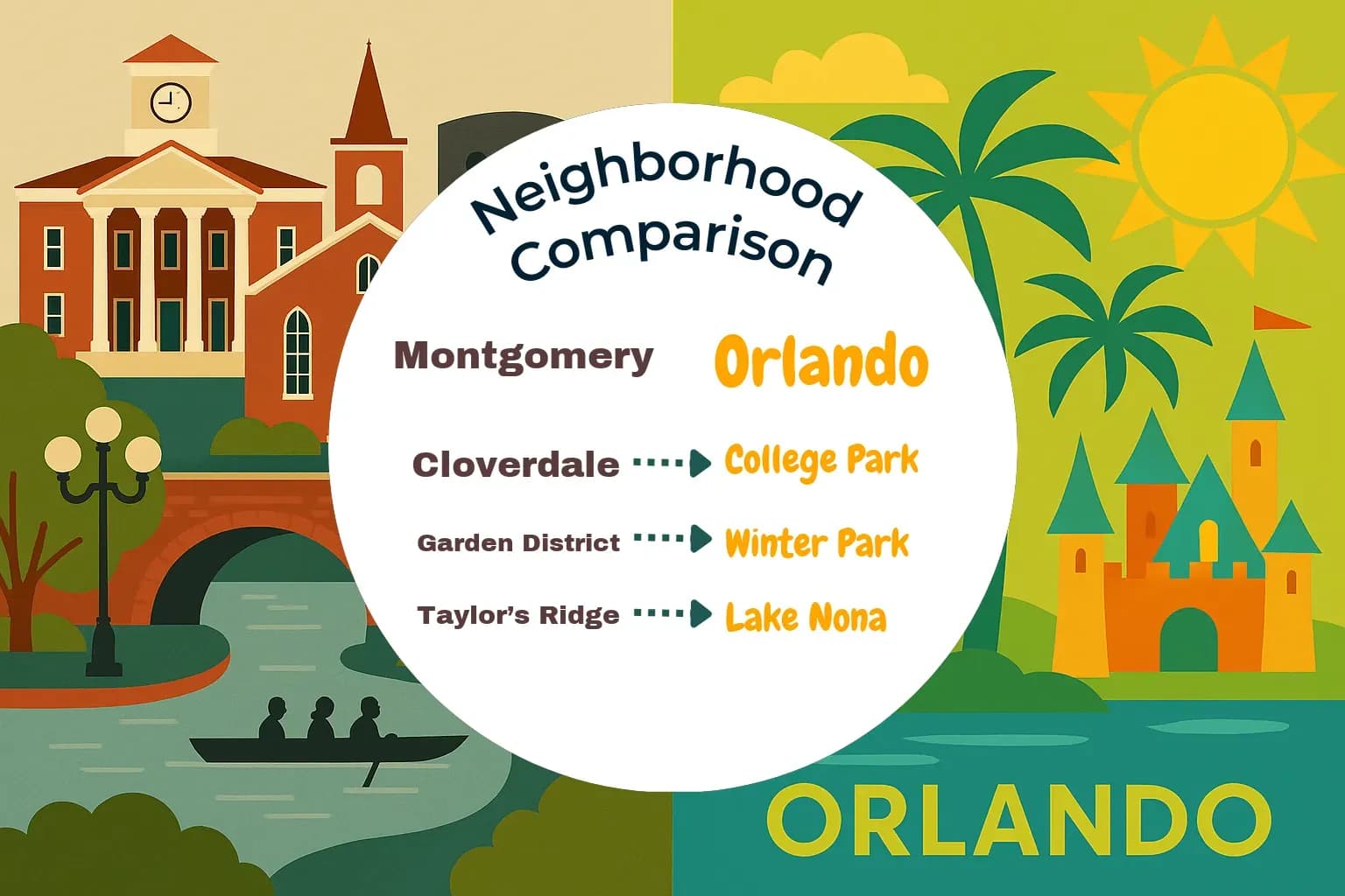 Montgomery vs Orlando Neighborhood Comparison