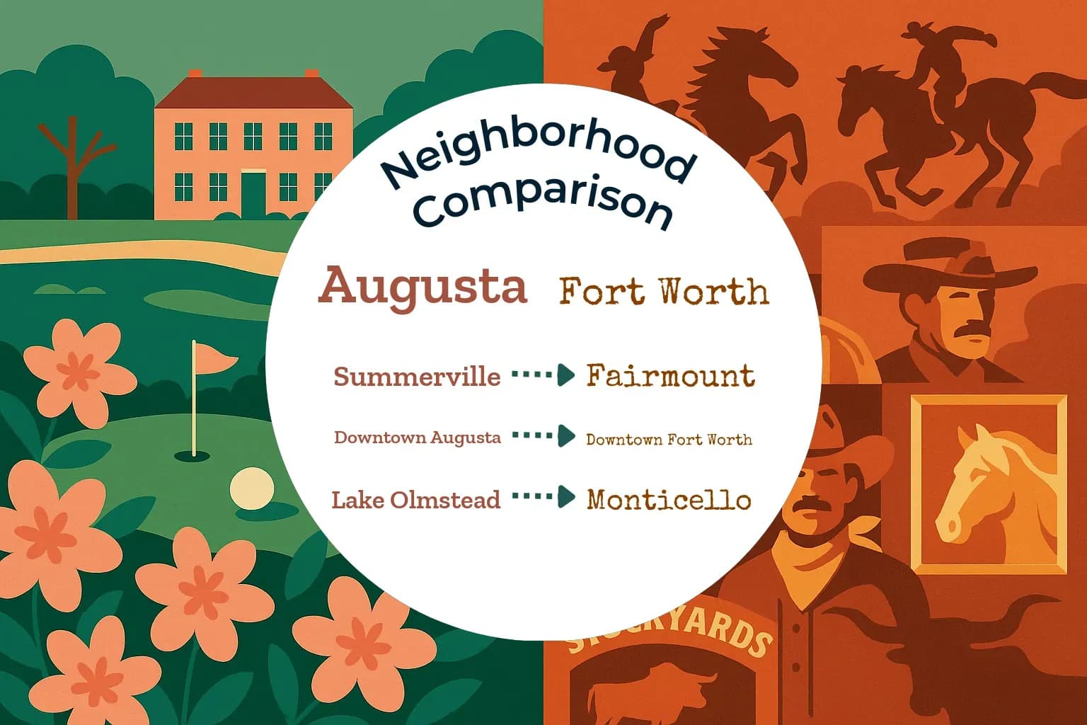 Augusta vs Fort Worth Neighborhood Comparison