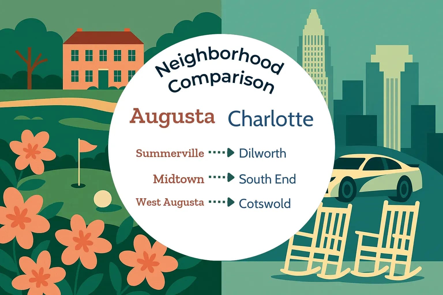Augusta vs Charlotte Neighborhood Comparison